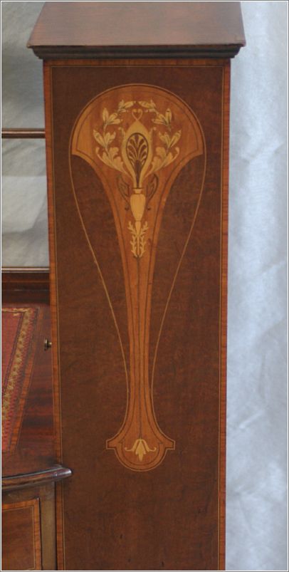 4008 Antique Inlaid Arts & Crafts Writing Desk (5)